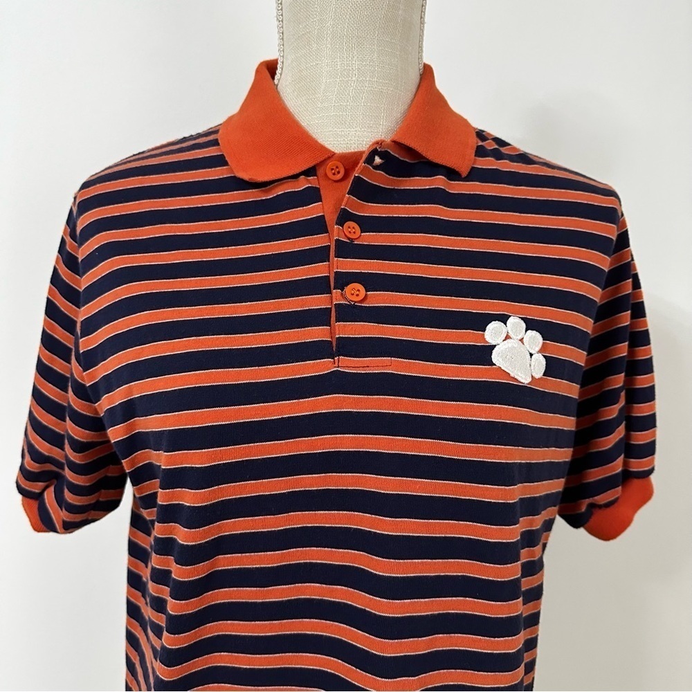 Vintage College Wear Clemson Tiger Polo Short Sleeve Shirt Size Medium - Picture 7 of 7